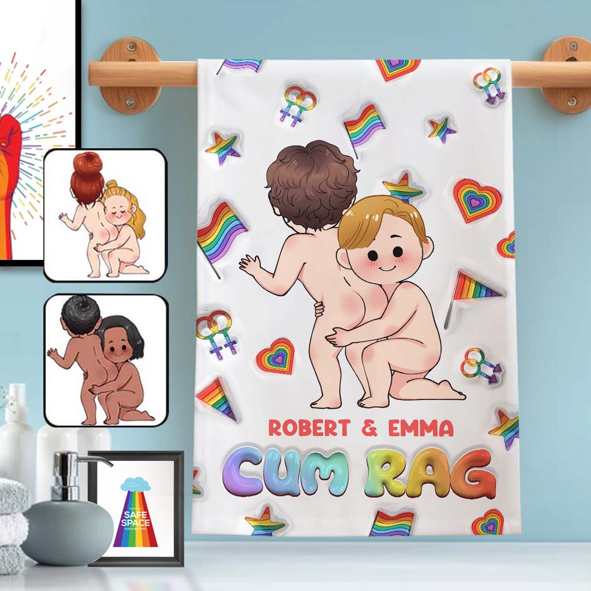 Cum Rag – Personalisiertes LGBT-Unterstützungshandtuch