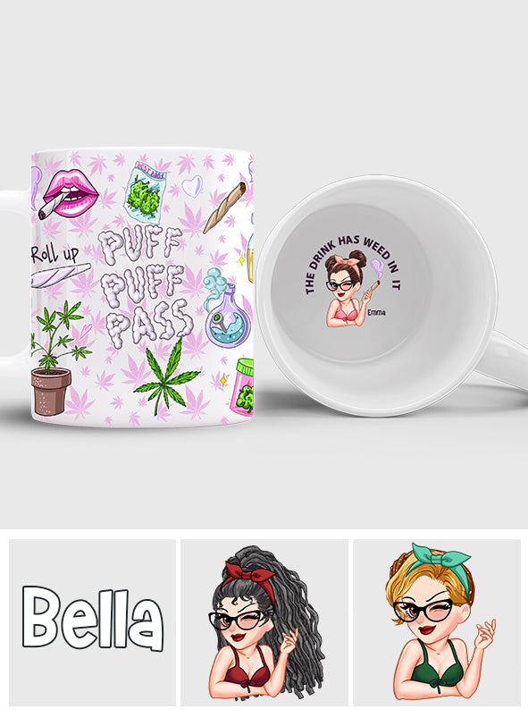 Puzz Puzz Pass - Personalized Weed Hidden Message Mug