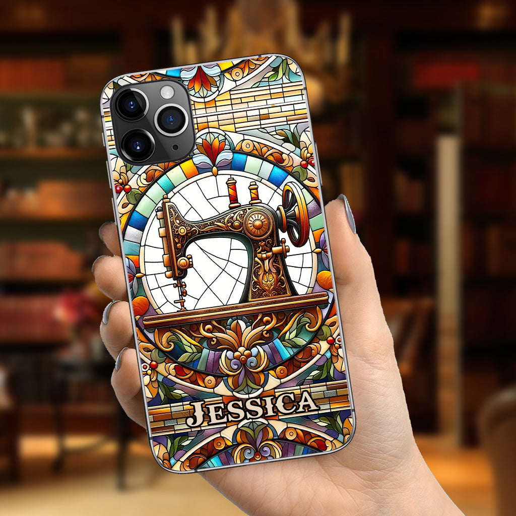 Bunte Nähmaschine – Personalisierte Näh-Handyhülle