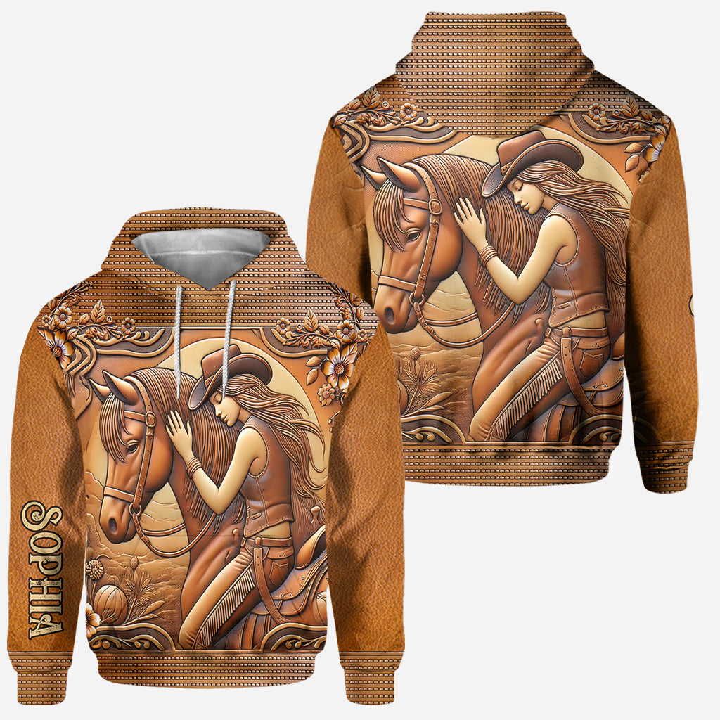 Ein Mädchen und ihr Pferd – Personalisierter Pferde-Hoodie und Leggings