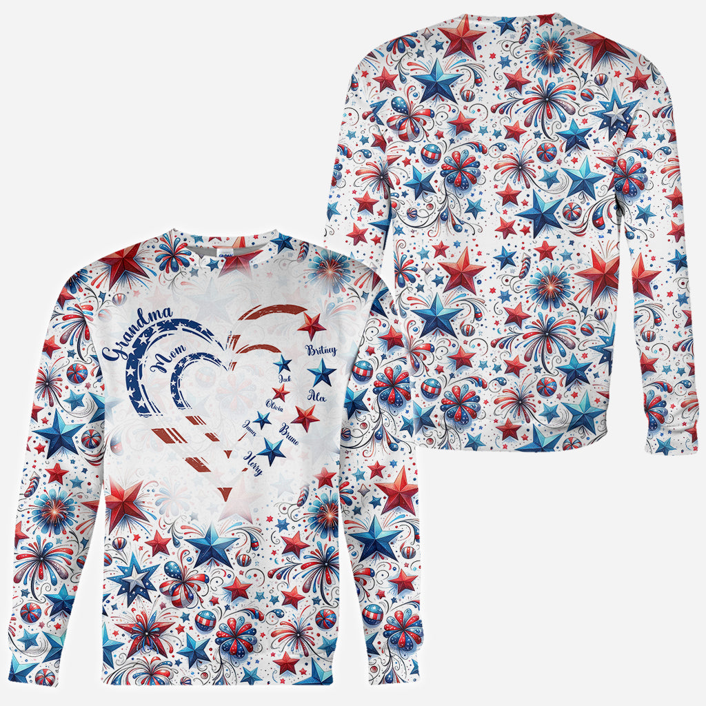 American Grandma - Personalized Grandma All Over Shirt