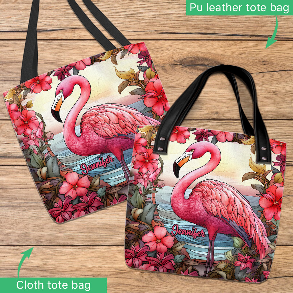 Flamingos lieben – Personalisierte Flamingo-Tragetasche
