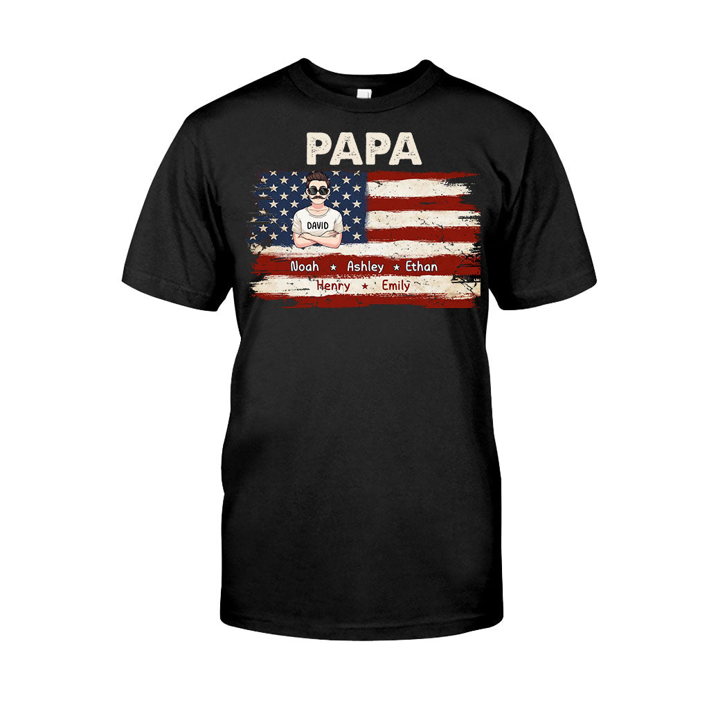 Papas Leben – 4. Juli – Personalisiertes Vater-T-Shirt und Hoodie