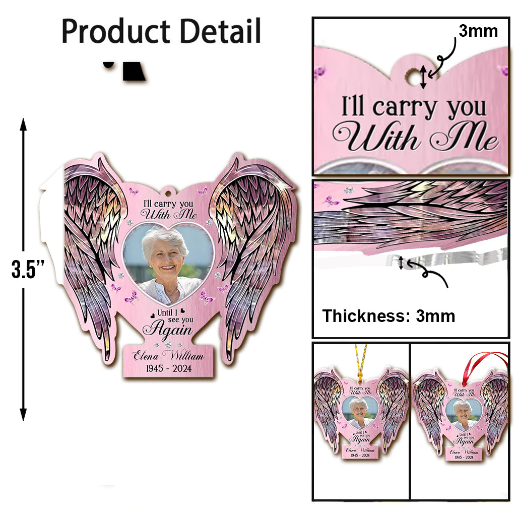 Memorial Wings Your Wings Were Ready But My Heart Was Not - Personalized Memorial Ornament