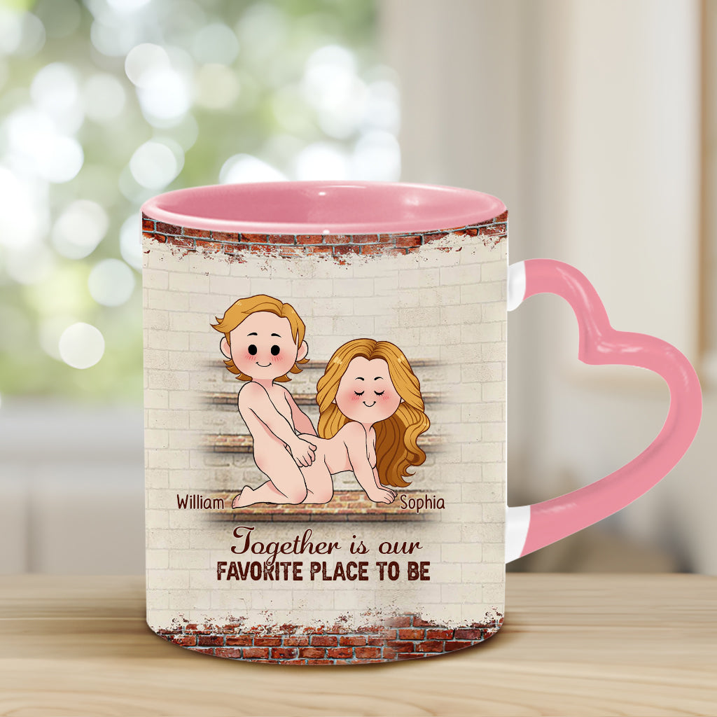 Ich liebe dich – Personalisierte Tasse mit Herzgriff für Paare