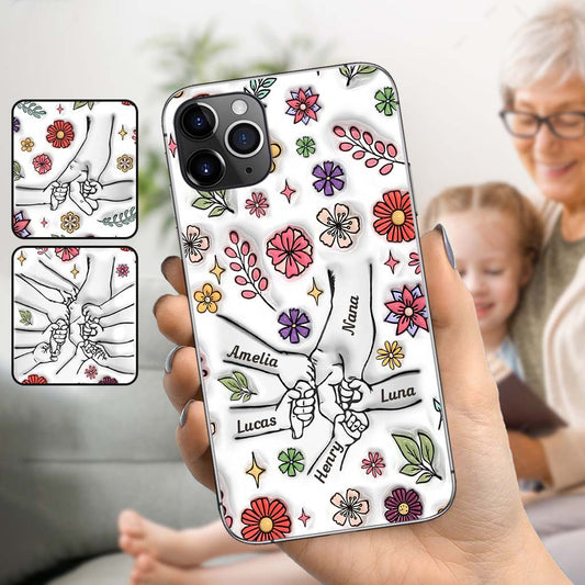 Frühlingsblumen-Handyhülle mit Oma-Motiv – Personalisierte Handyhülle für Oma