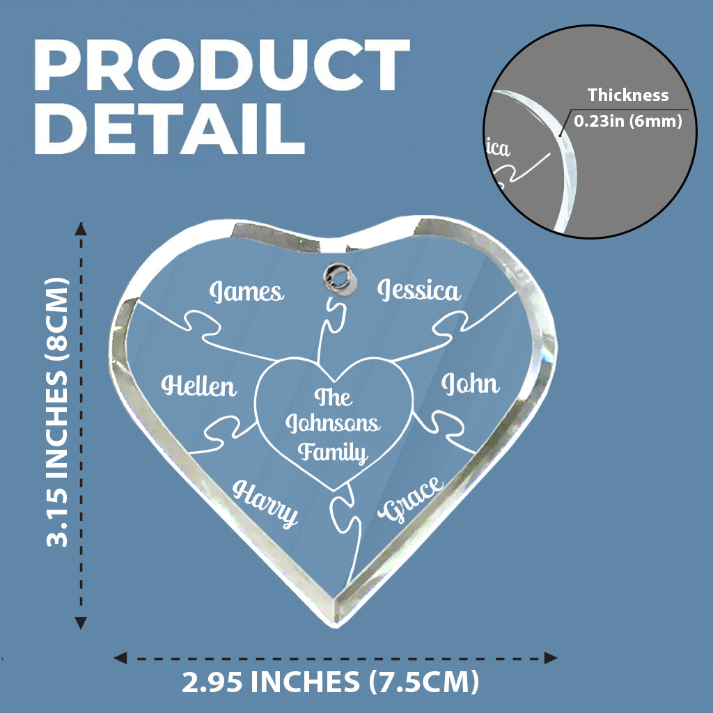 Teile meines Herzens – Personalisierter herzförmiger Glasanhänger für die beste Freundin