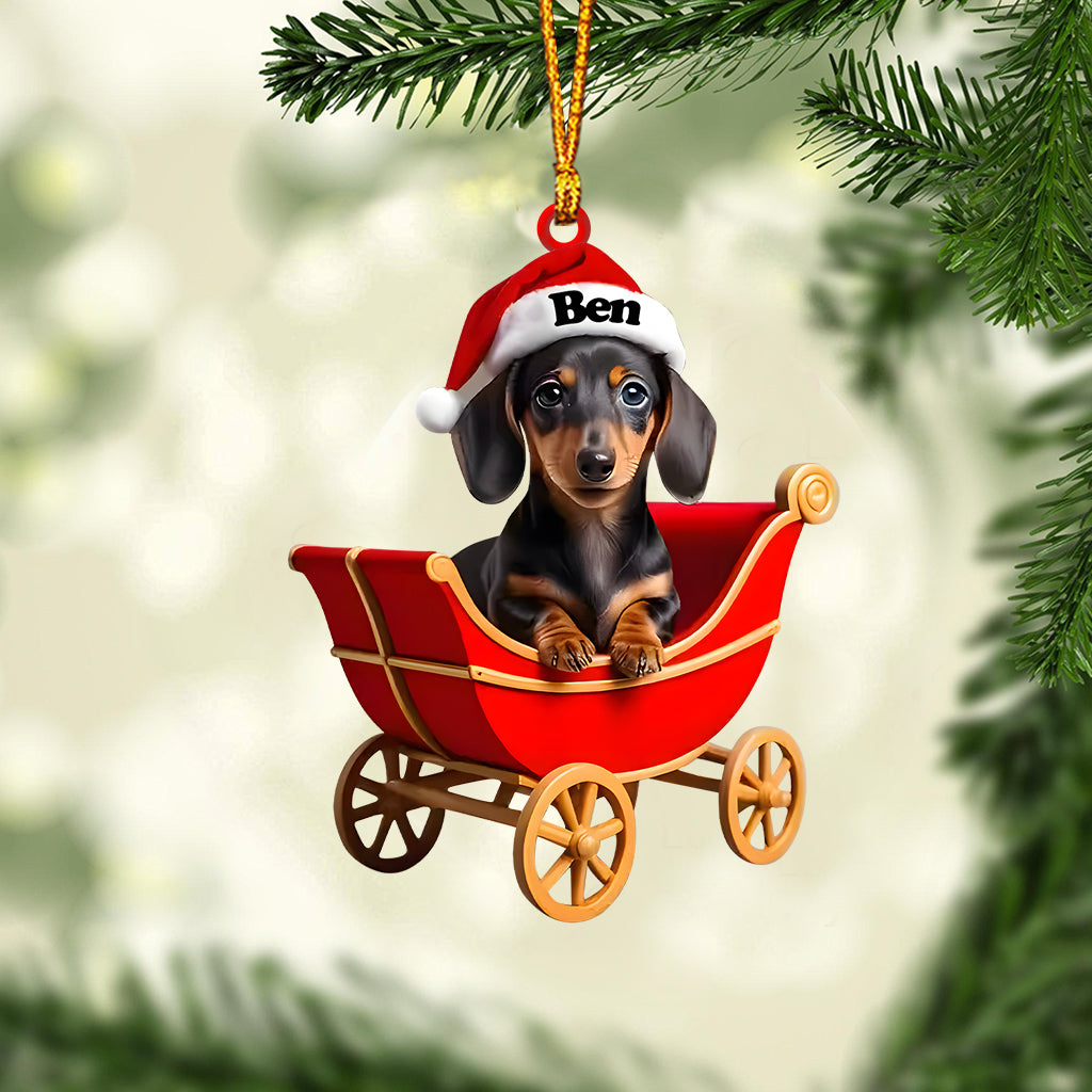 Adorable Dachshund - Personalized Dachshund Ornament
