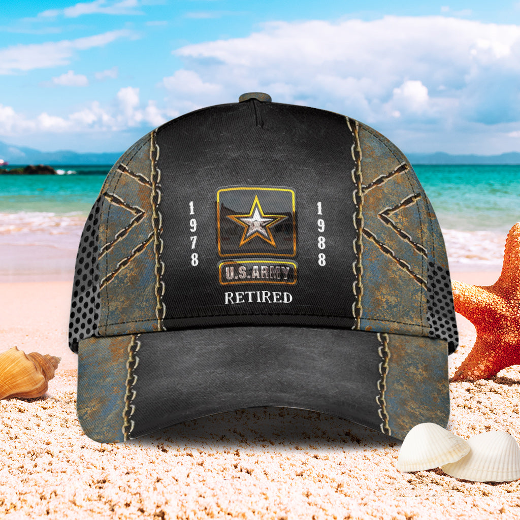 Amerikanischer Stolz für pensionierte Veteranen – Personalisierte klassische Veteranenkappe