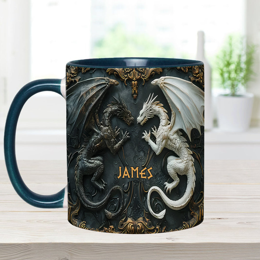 Personalisierte Tasse mit Drachenmotiv