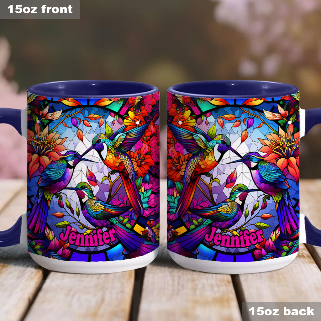 Personalisierte Tasse mit Kolibri-Motiv – ideal für alle, die Kolibris lieben.