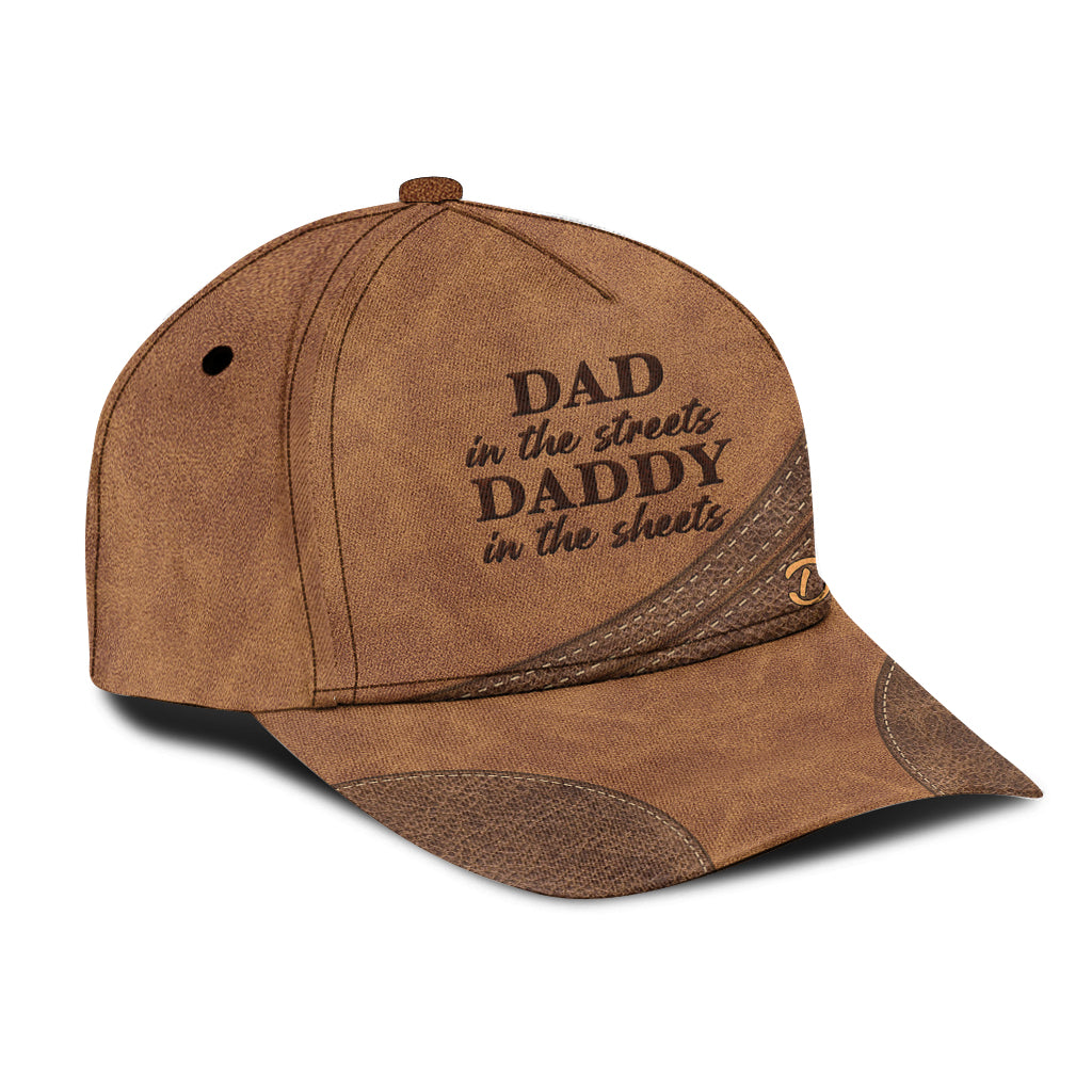 Papa auf der Straße, Papa im Bett – Personalisierte klassische Vaterkappe