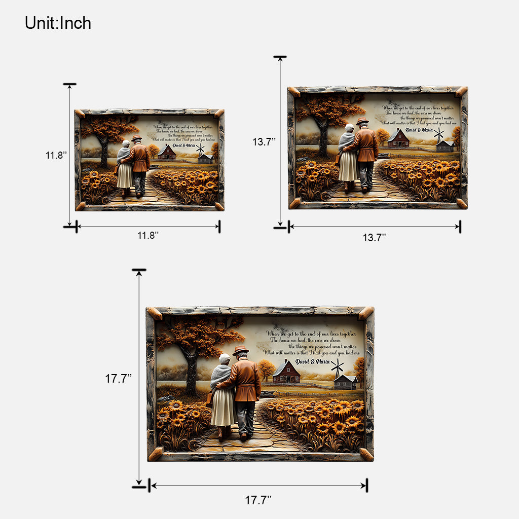 Ich hatte dich und du hattest mich – personalisiertes Holzschild für Paare in individueller Form