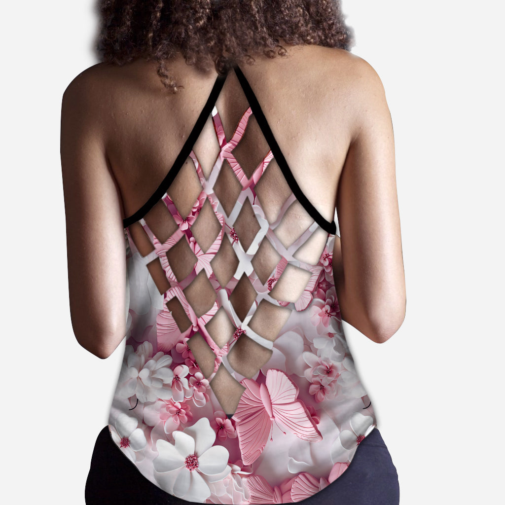 Wunderschöne Schmetterlinge – Personalisiertes Tanktop mit Schmetterlingskreuz