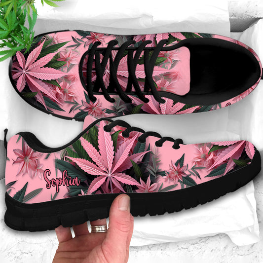 Pink Stoner Chick – Personalisierte Weed-Sneaker