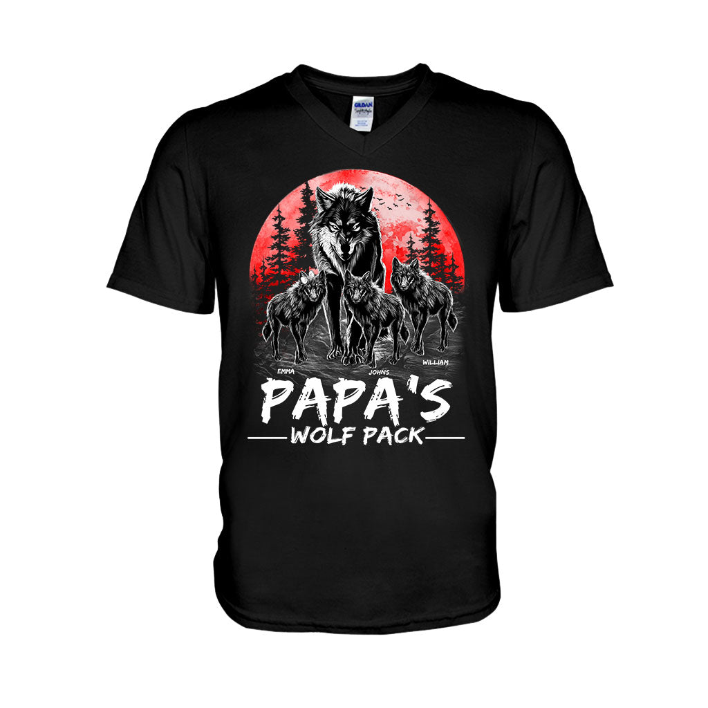 Grandpa's Wolf Pack - Personalized Grandpa T-shirt And Hoodie