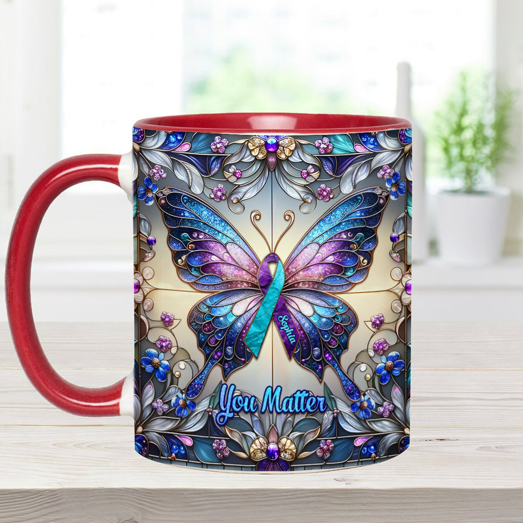 Du bist wichtig – Personalisierte Tasse mit Akzent zur Suizidprävention