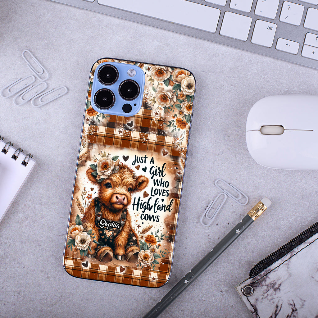 Just A Girl Who Loves Highland Cow - Personalisierte Handyhülle