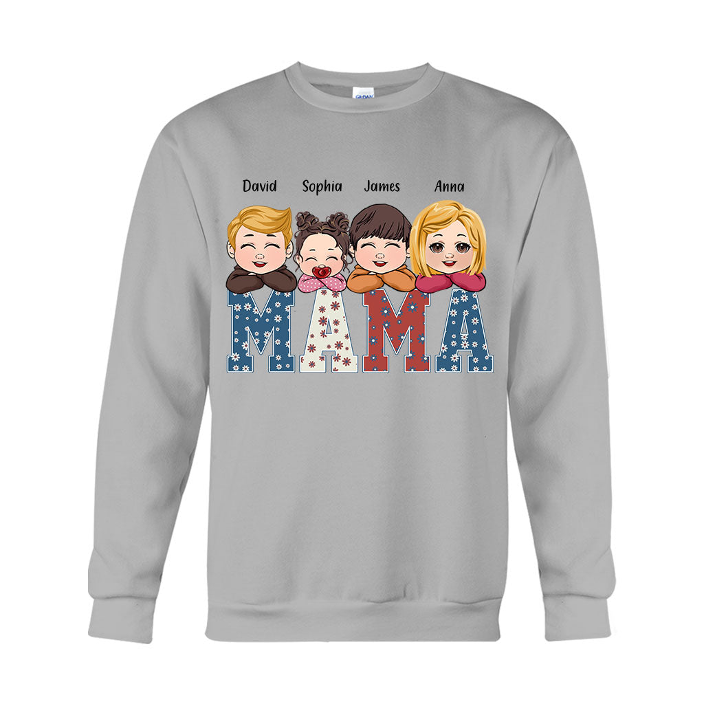 Amerikanische Mama – Beliebiger Titel, Vintage-Retro-Stil – Personalisiertes Mutter-T-Shirt und Hoodie