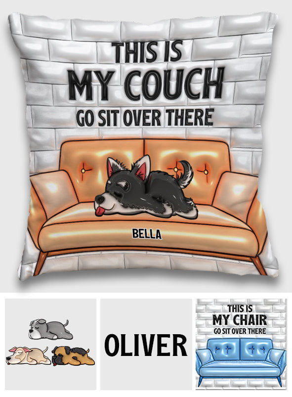Das ist meine Couch – personalisiertes Hunde-Dekokissen