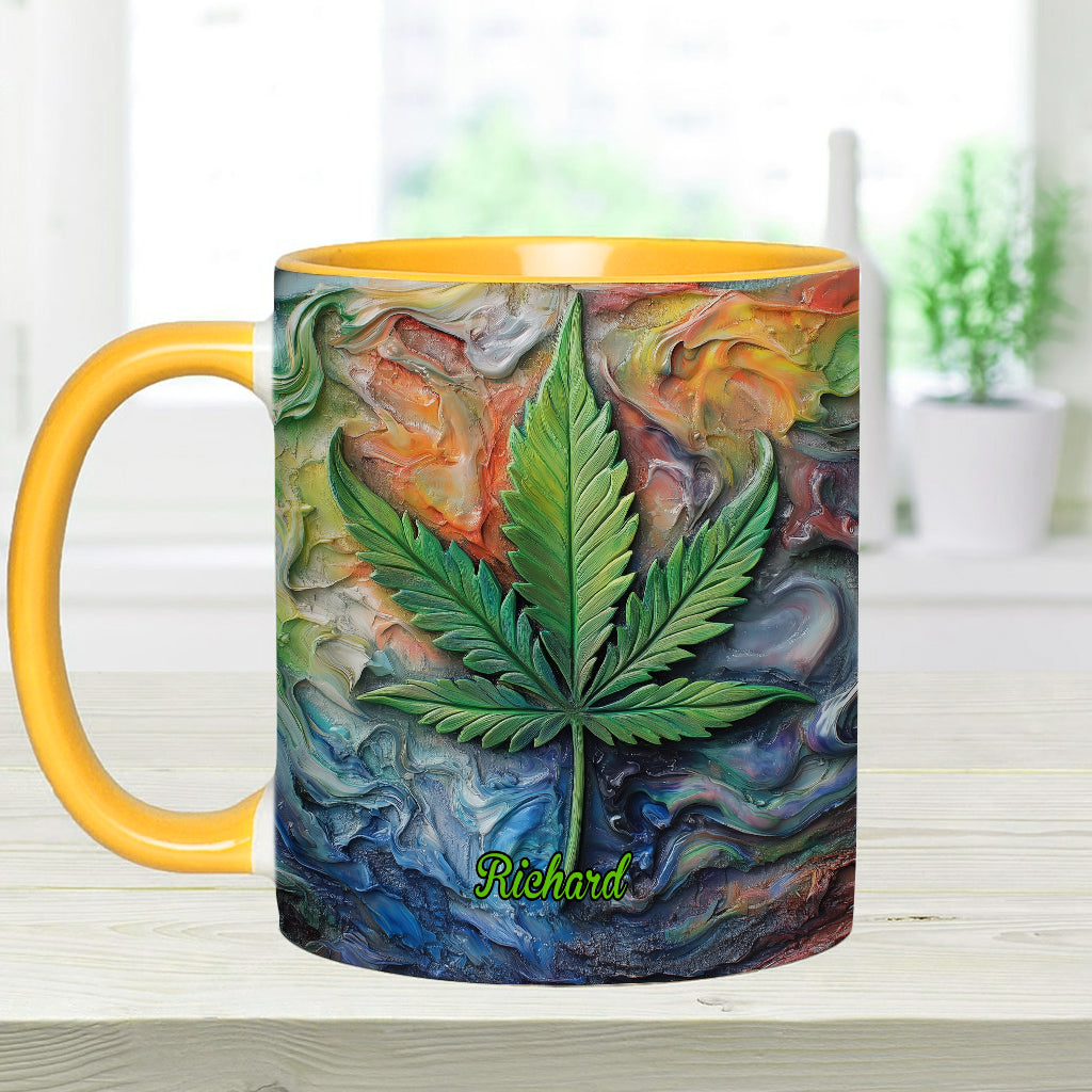 Let's Get Lit - Personalisierter Becher mit Weed-Motiv