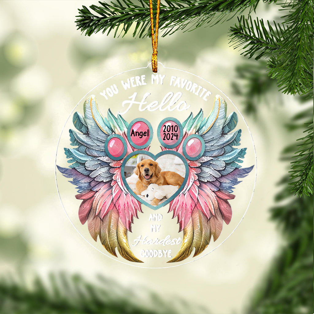 Du warst mein Liebling, mein schwerster Abschied – personalisierter Hunde-Anhänger in individueller Form