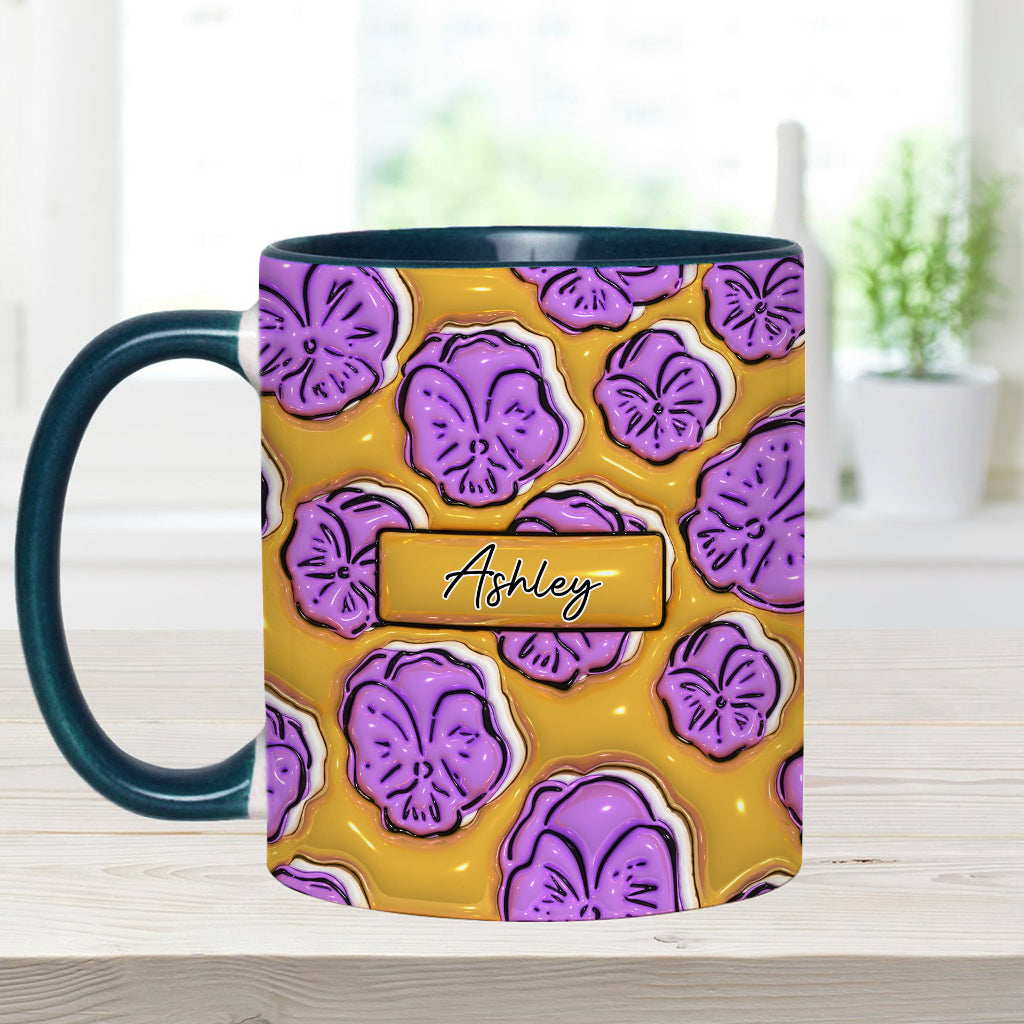 Birth Month Flower - Personalized Birthday Accent Mug