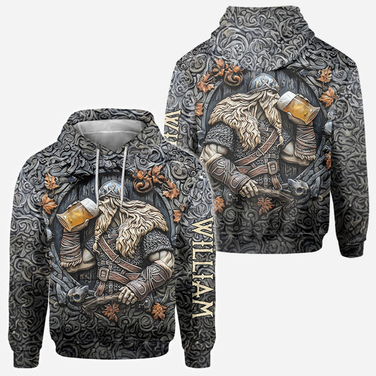 Wikingerkrieger-Trinklegende - Personalisiertes Wikinger-Allover-Shirt