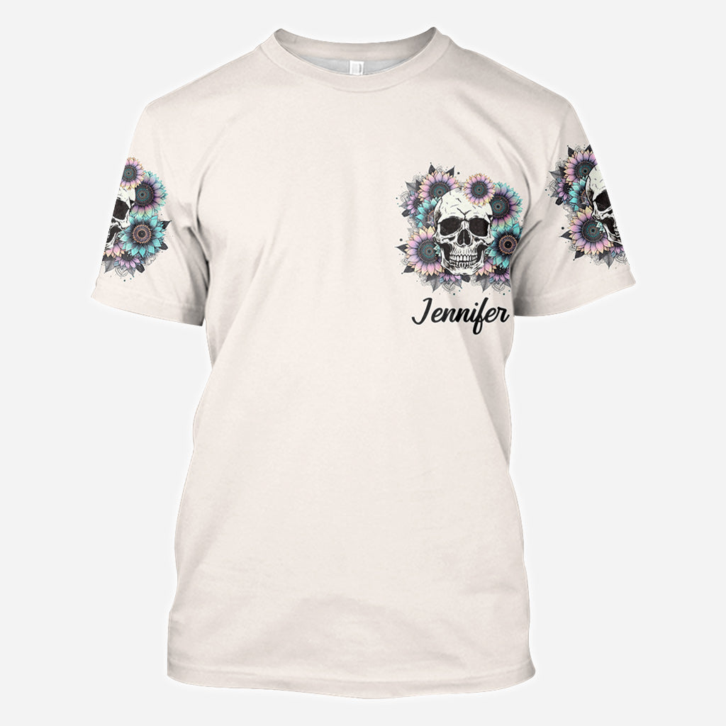 Wunderschön verrückt – personalisiertes Totenkopf-Shirt