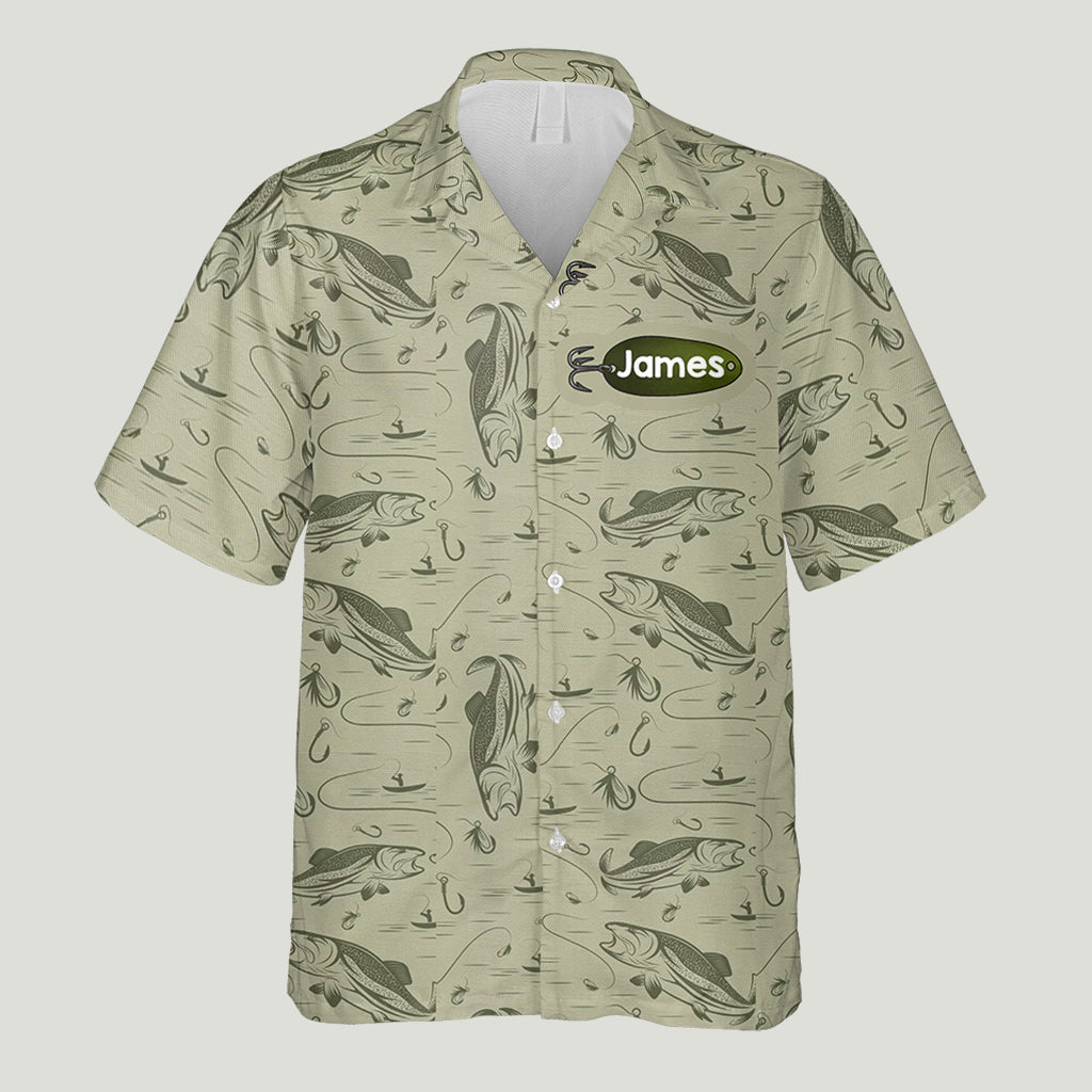 Verrückt nach dem Vater-/Opa-Dasein... - Personalisiertes Angel-Hawaiihemd