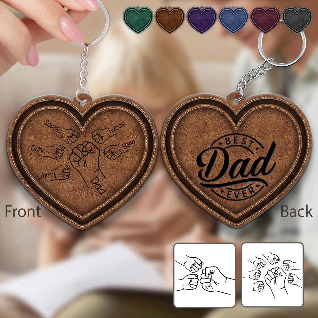 Best Dad/ Grandpa/ Papa... Ever - Personalized Father Keychain