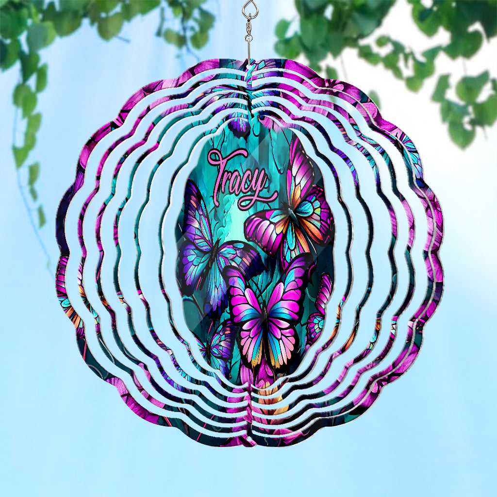 Schmetterling im Wind – Personalisierter Schmetterlings-Windspinner