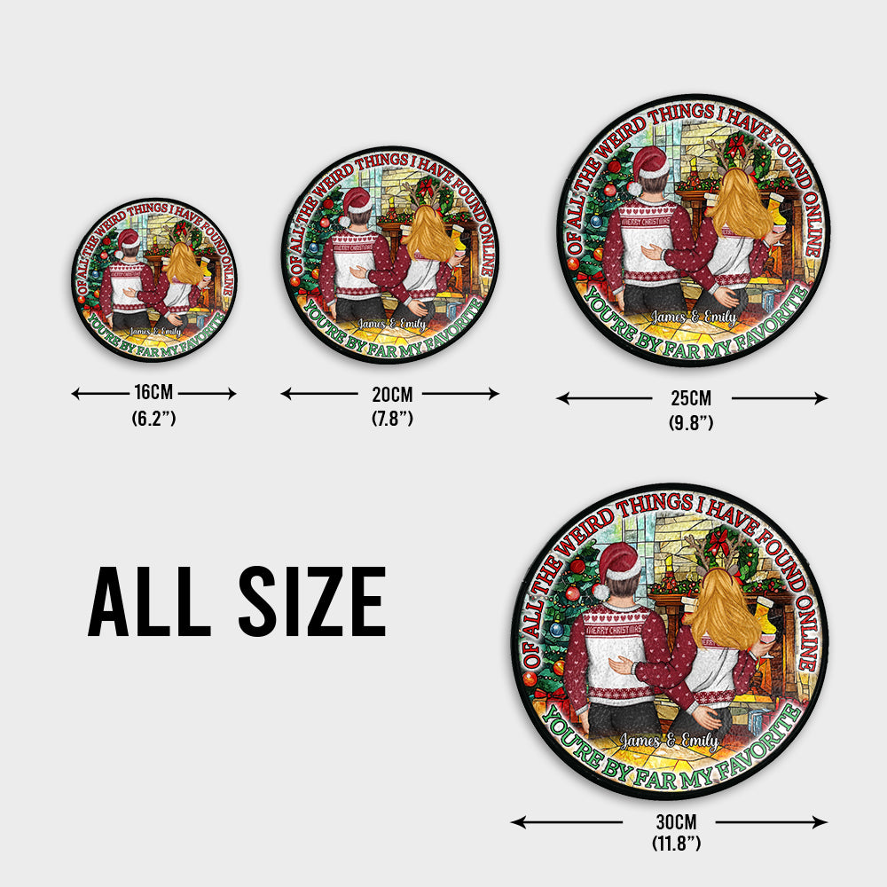 Du bist mit Abstand mein Favorit – Personalisierter Buntglas-Sonnenfänger für Paare