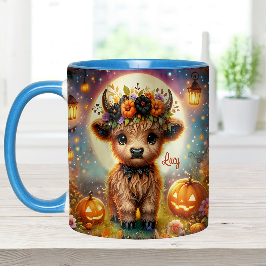 Halloween-Hochlandkuh - Personalisierter Akzentbecher