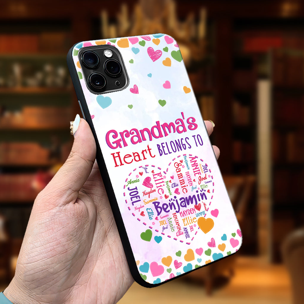 Grandma's Heart - Personalized Grandma Phone Case
