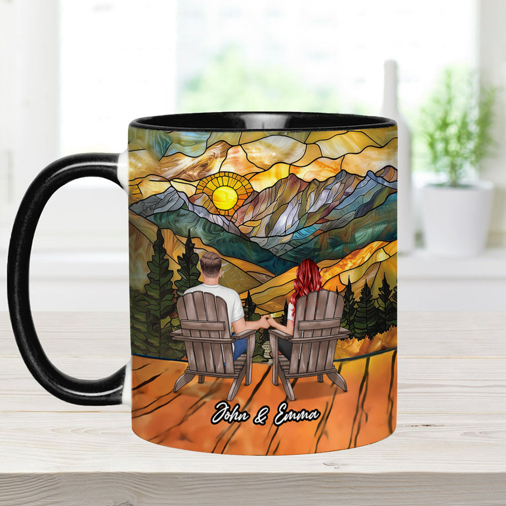 „Du und ich, wir schaffen das“ – personalisierte Tasse für Paare