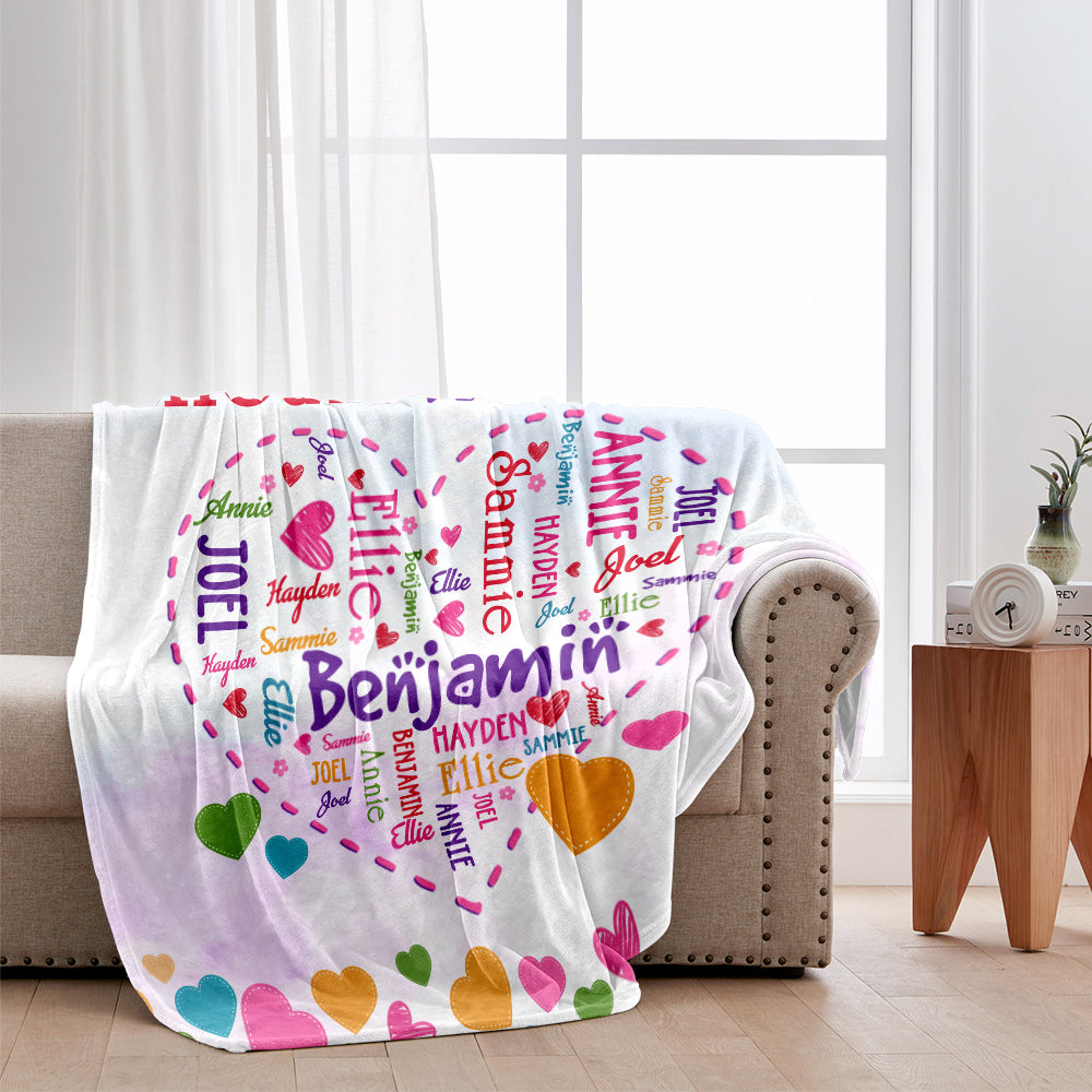 Omas Herz – Personalisierte Oma-Decke
