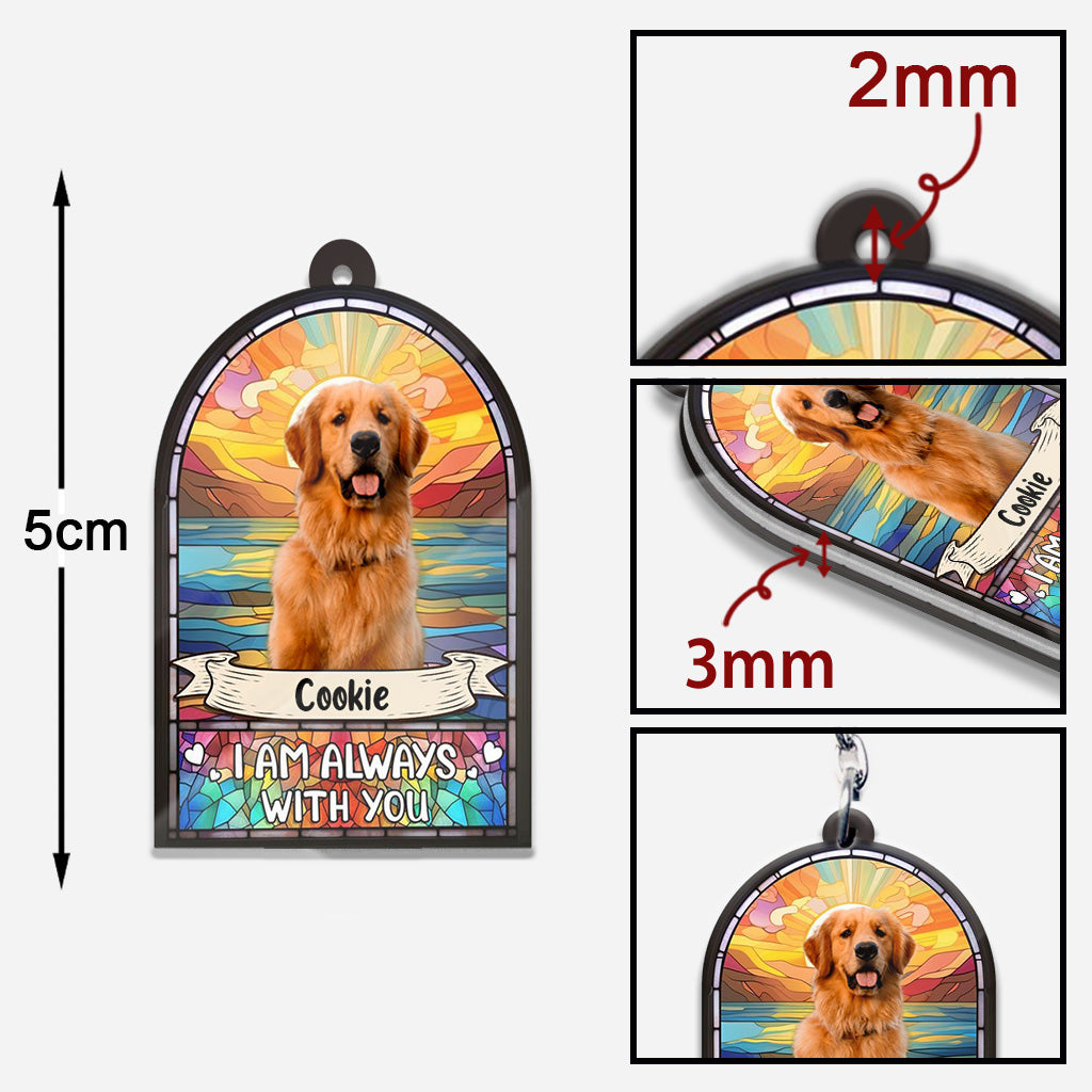 Ich bin immer bei dir – personalisierter Hunde-Schlüsselanhänger
