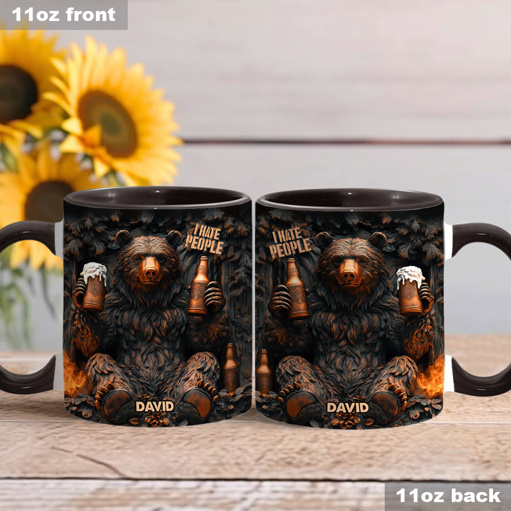 I Hate People - Personalized Camping Accent Mug