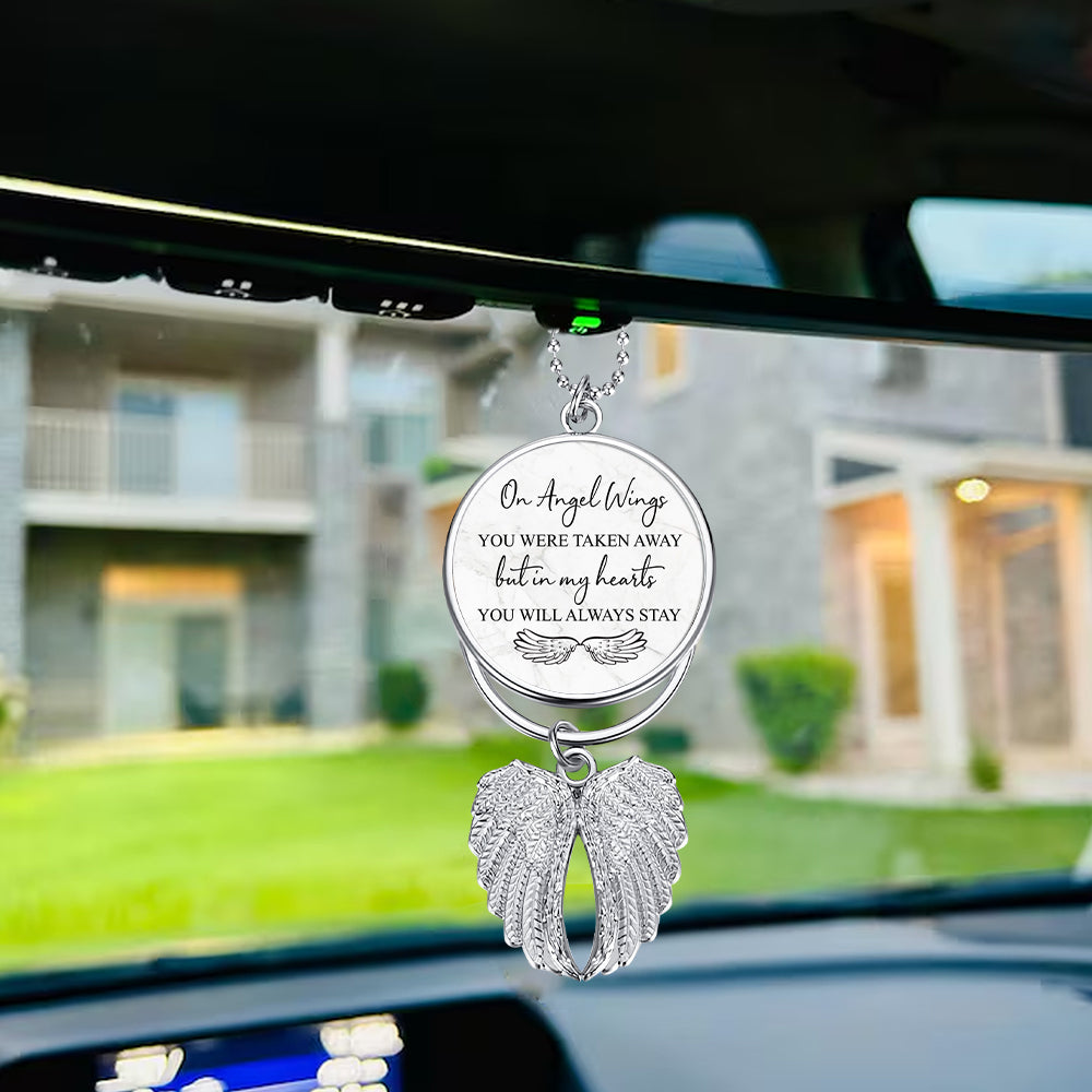 On Angel Wings You Were Taken Away - Personalized Dog Wings Ornament