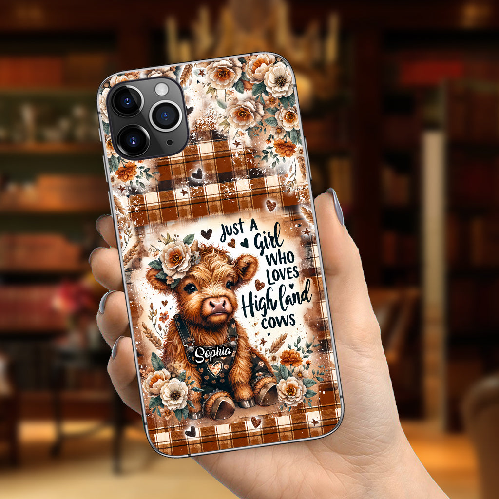 Just A Girl Who Loves Highland Cow - Personalisierte Handyhülle
