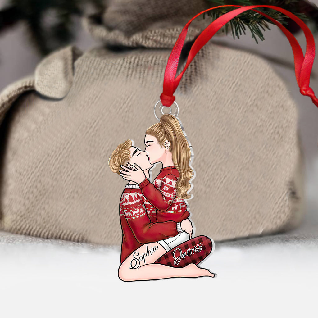 I Love You - Personalized Couple Custom Shaped Ornament