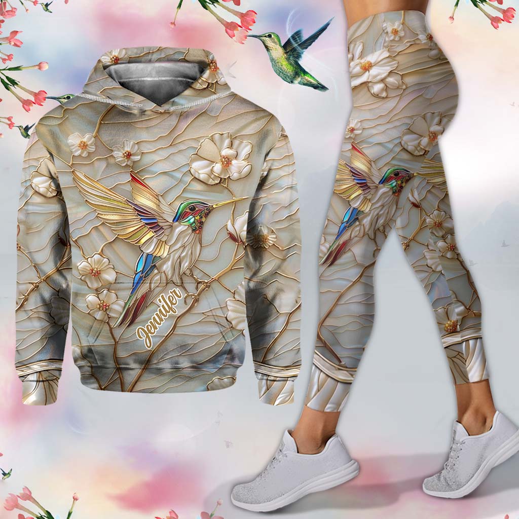 Beautiful Hummingbird - Personalized Hummingbird Hoodie and Leggings