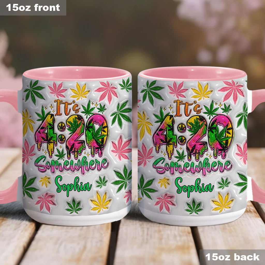 It's 4:20 Somewhere - Personalized Weed Accent Mug