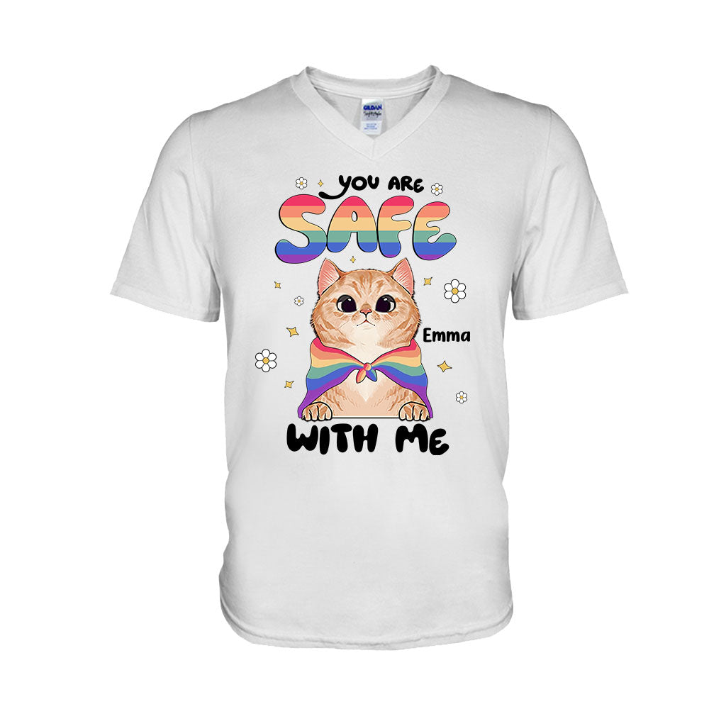 Du bist sicher – Personalisiertes LGBT-Unterstützungs-T-Shirt und Hoodie