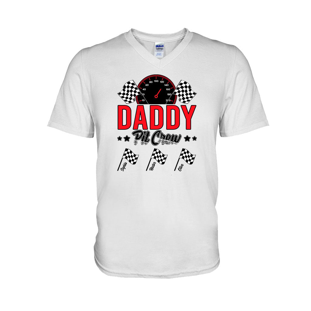 Daddy's Pit Crew Rennflaggen – Personalisiertes Renn-T-Shirt und Hoodie