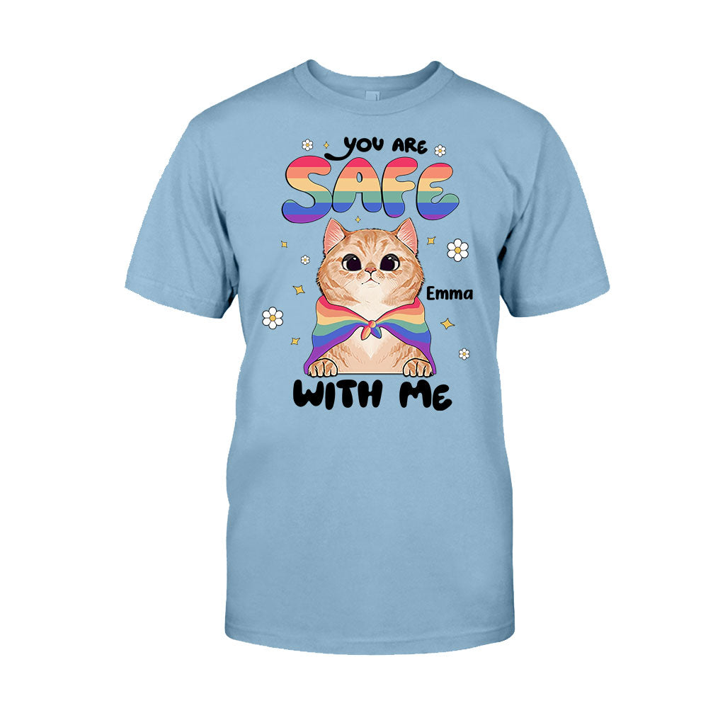 Du bist sicher – Personalisiertes LGBT-Unterstützungs-T-Shirt und Hoodie