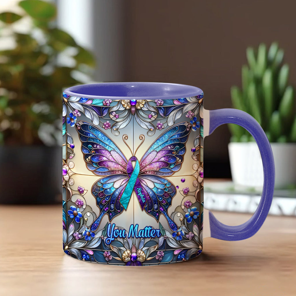 Du bist wichtig – Personalisierte Tasse mit Akzent zur Suizidprävention