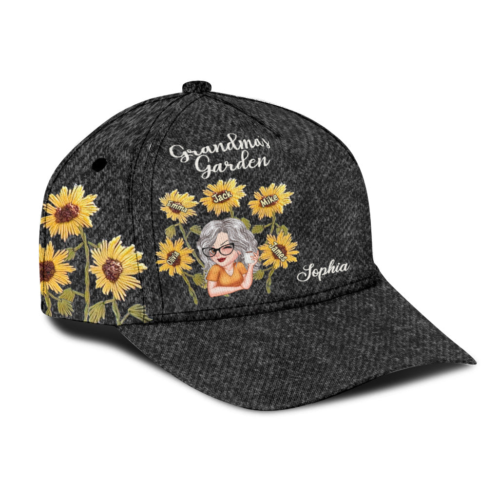 Omas Garten Wildblumen - Personalisierte Oma-Klassiker-Kappe