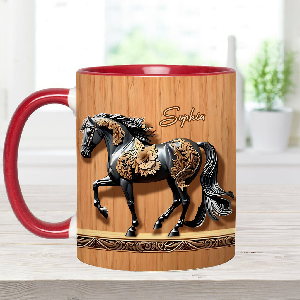 Black Horse - Personalized Horse Accent Mug